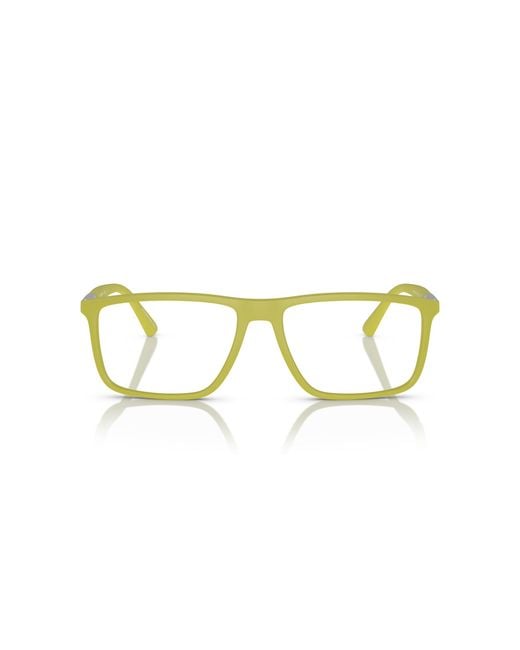 Emporio Armani Black Ea3221 6010 Optical Frames Injected Squared for men