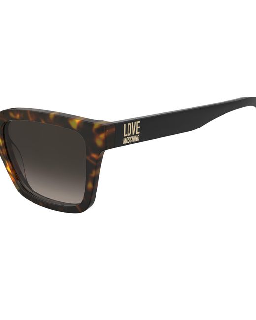 Moschino Black Mol091/S 086/Ha Sunglasses Acetate Squared Normal Shaded