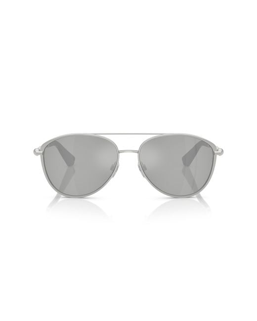 Burberry Black Be3157 10058V Sunglasses Metal Pilot Mirrored