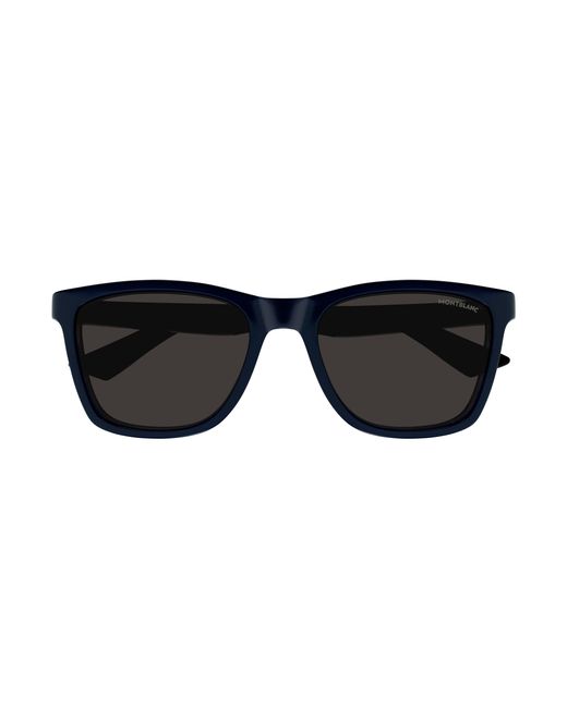Montblanc Black Mb0399S 004 Sunglasses Injected Squared for men