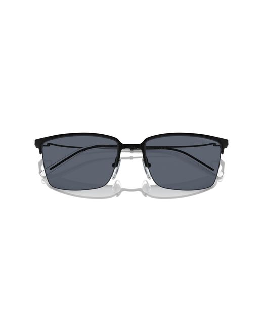 Emporio Armani Black Ea2155 300187 Sunglasses Metal Squared Normal for men