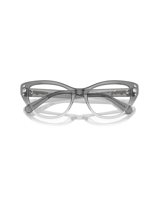 Swarovski Black Sk2023 1046 Optical Frames Acetate Transparent Cat Eye Normal