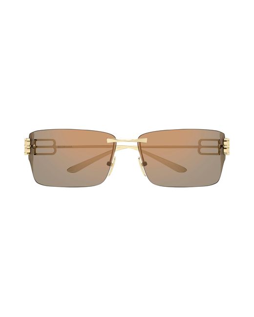 Balenciaga Black Bb0485Sa 002 Sunglasses Metal Squared