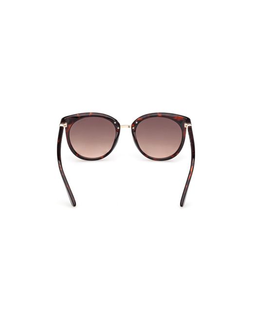 Guess Black Gu00282 52F Sunglasses Injected Round Normal