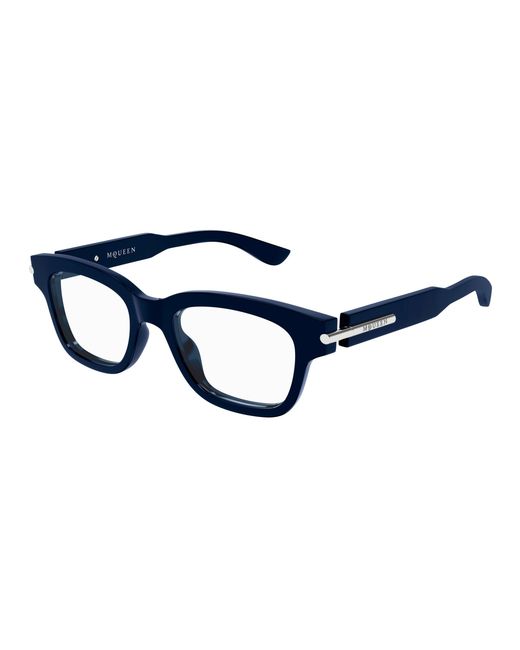 McQueen Black Am0497O 008 Optical Frames Acetate Transparent Squared