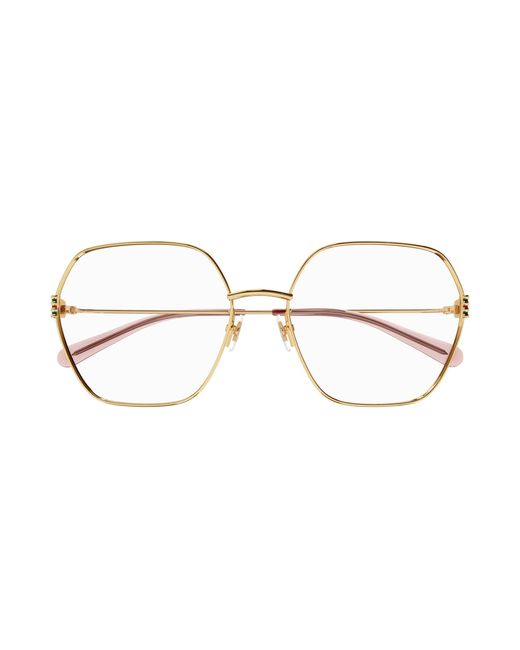Gucci Black Gg1285O 001 Optical Frames Metal Geometric