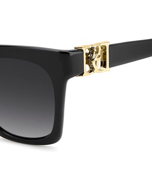 DSquared² Black D2 0207/S 807/9O Sunglasses Acetate Cat Eye Normal Nuanced