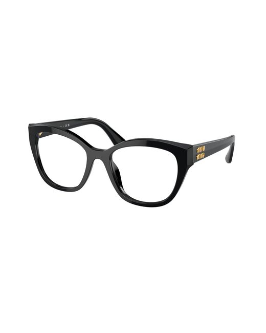 Miu Miu Black Mu 05Xv 1Ab1O1 Optical Frames Acetate Transparent Squared Normal