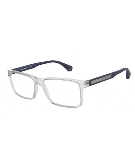 Emporio Armani Black Ea3038 5893 Optical Frames Plastic Squared for men