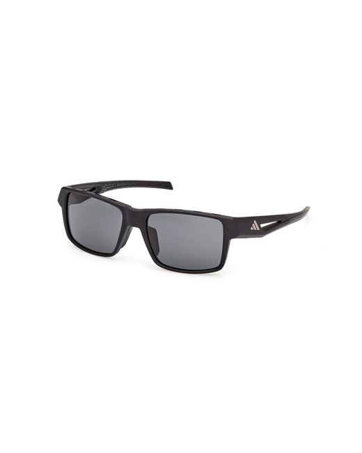 Adidas Originals Black Sp0125 Kleon 02A Sunglasses Injected Smoke Squared Normal for men