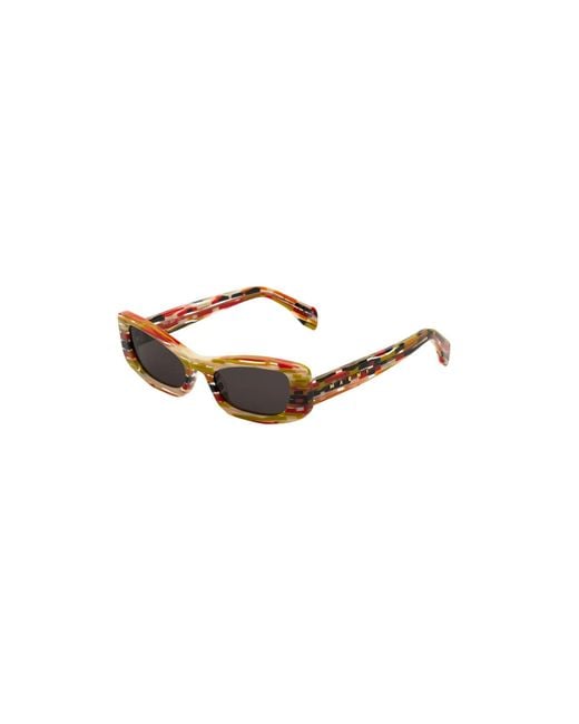 Marni Black Dpo Nyama Stripes Sunglasses Acetate Squared