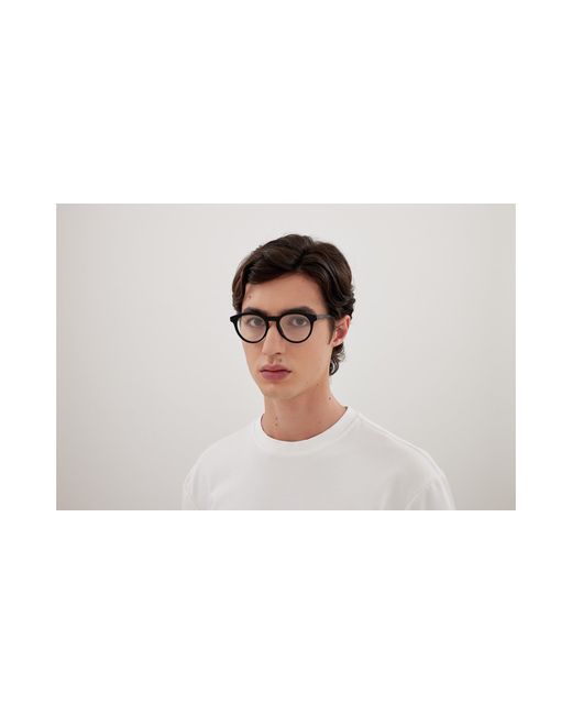 Gucci Black Gg1822O 001 Optical Frames Acetate Transparent Round for men