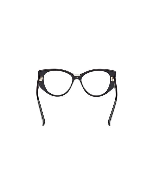 Max Mara Black Mm5142 001 Optical Frames Acetate Round Normal