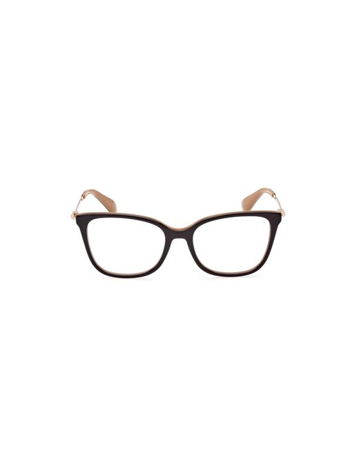 Max Mara Black Mm5079 050 Optical Frames Acetate Squared Normal