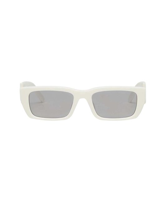 Palm Angels White Peri006 Palm 0172 Mirror Sunglasses Acetate Squared Normal Mirror
