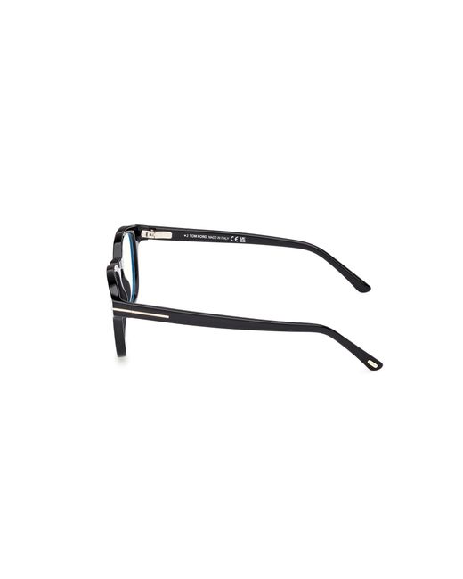 Tom Ford Black Ft5532-B 01D Optical Frames Acetate Smoke Round Polarized for men