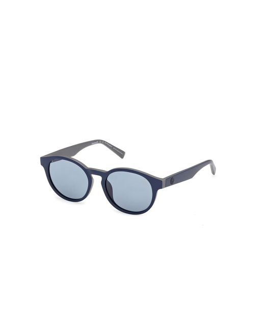 Timberland Black Tb00077 91D Sunglasses Injected Smoke Round Polarized