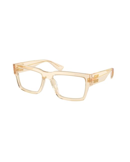 Miu Miu Black Mu 02Xv 11T1O1 Optical Frames Acetate Transparent Squared Normal