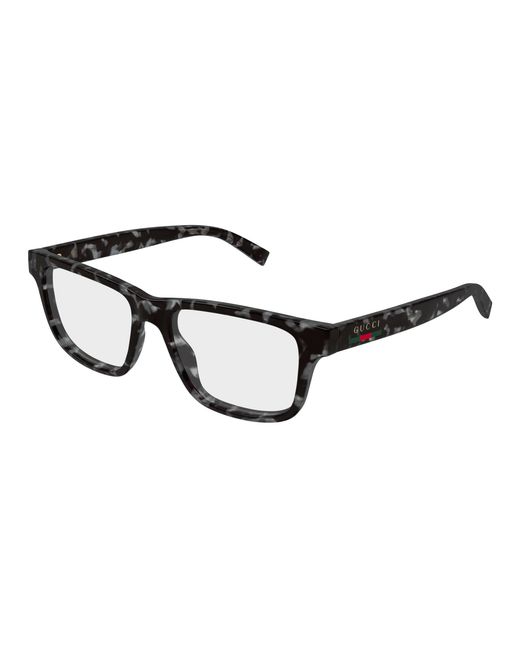 Gucci Black Gg1987O 003 Optical Frames Injected Transparent Squared for men