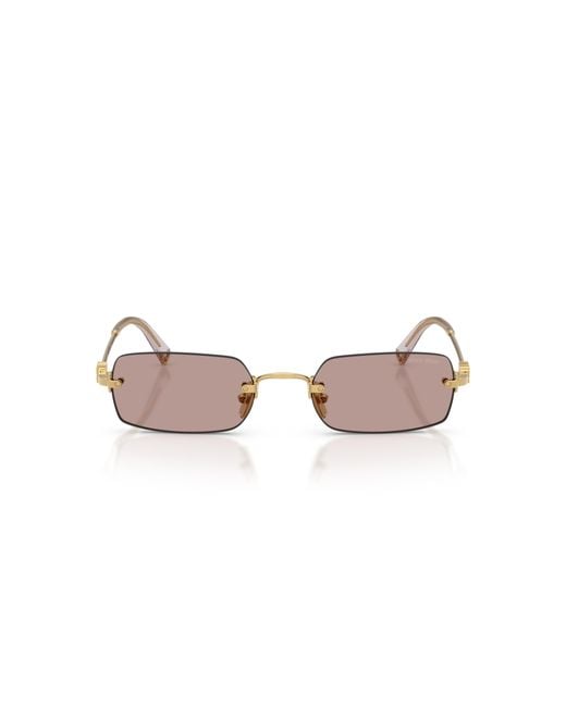 Miu Miu Black Mu B50S 5Ak20I Sunglasses Metal Squared Normal