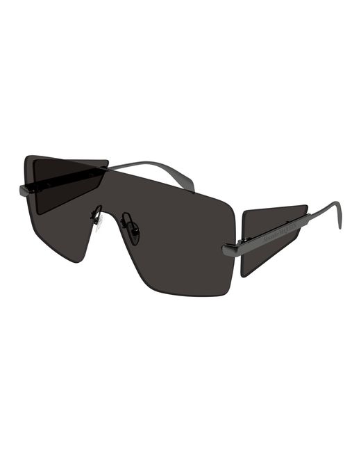 McQueen Black Am0460S 001 Sunglasses Metal Mask for men