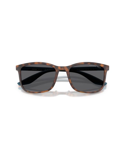 Prada Linea Rossa Black Ps A08S U61144 Sunglasses Injected Pillow Polarized for men