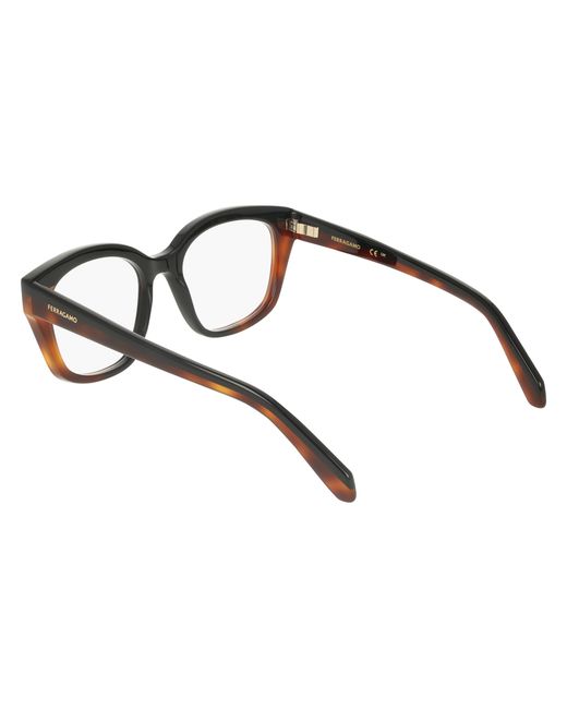 Ferragamo Black Sf3023 006 Optical Frames Acetate Squared Normal