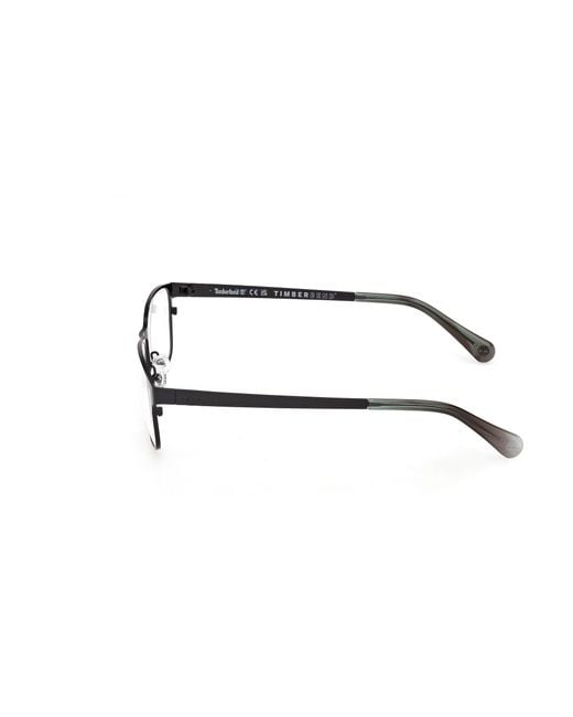 Timberland Black Tb50089 002 Optical Frames Metal Squared Normal for men