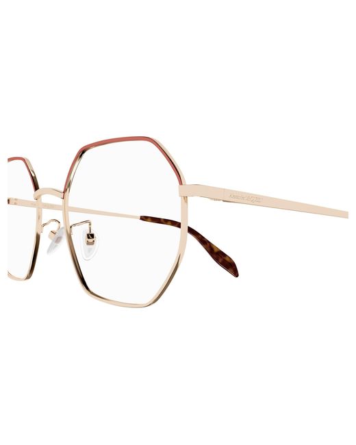 McQueen Black Am0338O 007 Optical Frames Metal Geometric