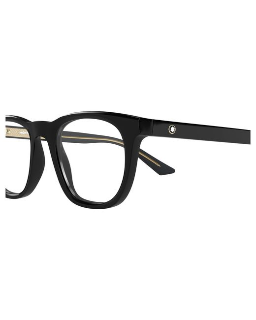 Montblanc Black Mb0422O 001 Optical Frames Acetate Transparent Squared for men