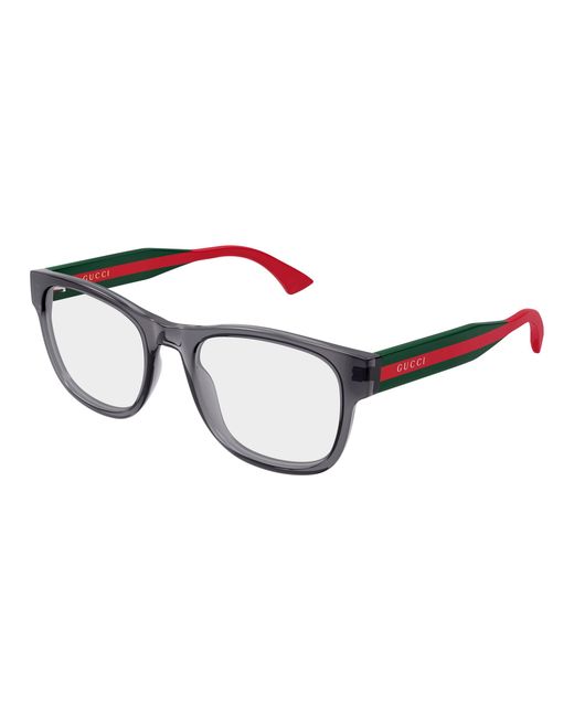 Gucci Black Gg0004Onn 003 Optical Frames Acetate Transparent Squared for men