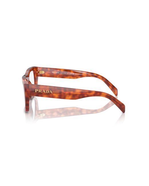 Prada Black Pr A17V 18R1O1 Optical Frames Acetate Transparent Squared Normal