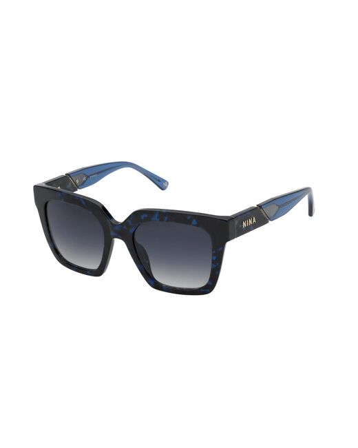 Nina Ricci Black Snr318 0Vbg Sunglasses Acetate Squared Normal Shaded