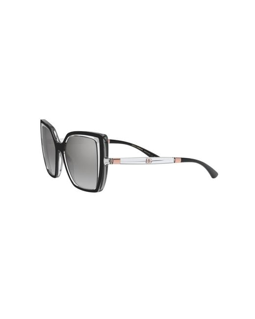 Dolce & Gabbana Black Dg6138 675/6V Sunglasses Plastic Squared Normal Mirrored