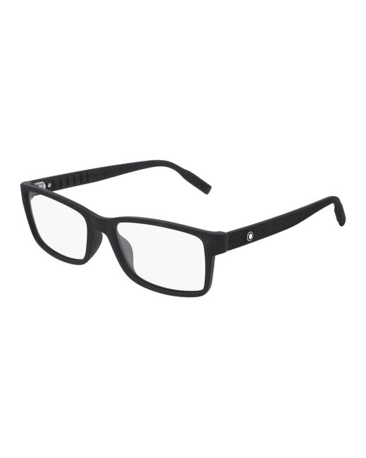 Montblanc Black Mb0066O 001 Optical Frames Plastic Squared for men