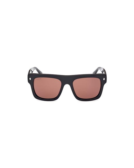 Web Black We0354 01S Sunglasses Acetate Bordeaux Squared Normal for men