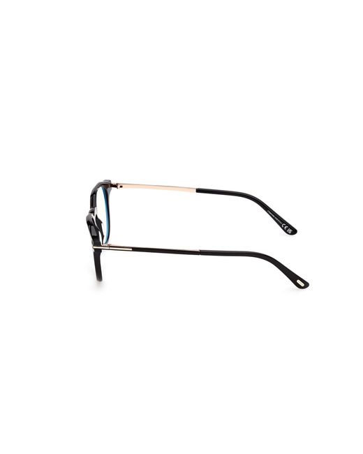 Tom Ford Black Ft6125-B 001 Optical Frames Acetate Round Normal for men