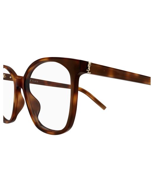 Saint Laurent Black Sl M162 003 Optical Frames Acetate Transparent Round