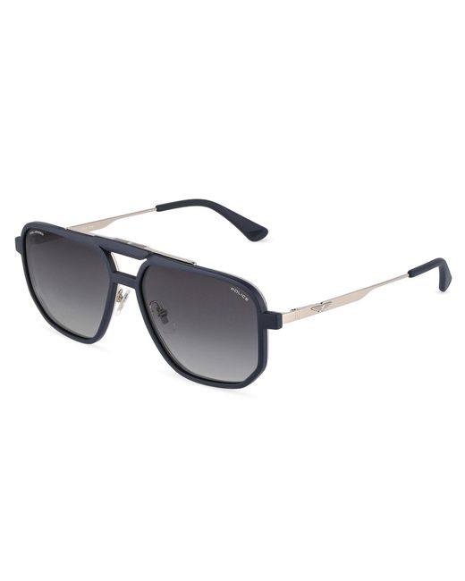 Police Black Uplu55 Origins Lite 39 579P Optical Frames Metal Smoke Geometric Nuanced for men