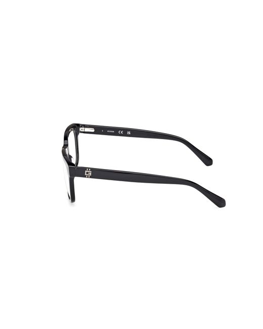Guess Black Gu50251 001 Optical Frames Acetate Squared Normal for men