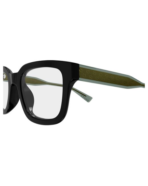 Gucci Black Gg2071Ol 001 Optical Frames Acetate Transparent Squared for men