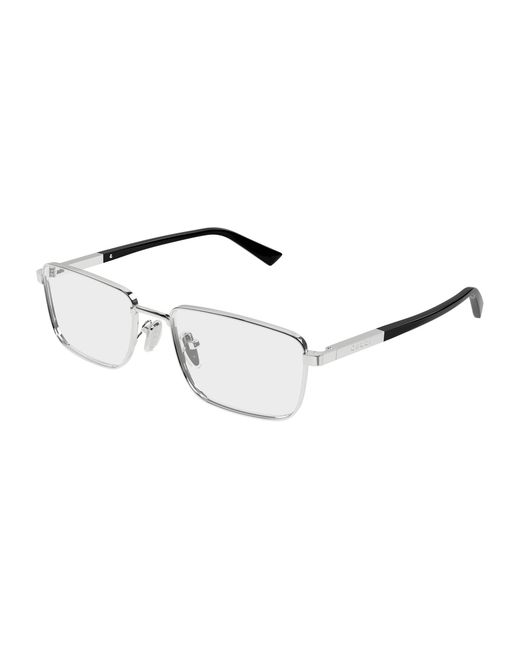 Gucci Black Gg1964O 001 Optical Frames Metal Transparent Squared for men