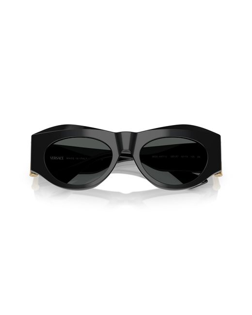 Versace Black Ve4477U Gb1/87 Sunglasses Acetate Geometric Normal