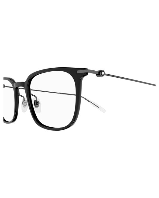 Montblanc Black Mb0100O 005 Optical Frames Plastic Squared for men