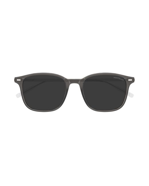 Montblanc Black Mb0445Sa 004 Sunglasses Injected Squared for men