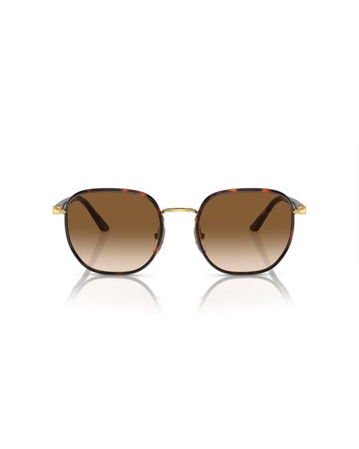 Persol Black Po1015Sj 112651 Sunglasses Metal Geometric Normal Shaded
