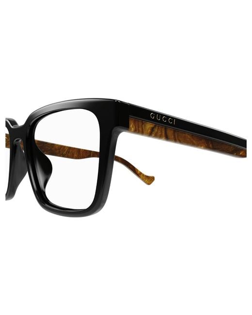 Gucci Black Gg1306Oa 001 Optical Frames Plastic Squared for men