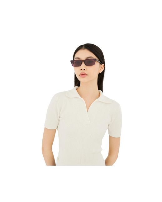 Retrosuperfuture Black 25L Gesto Melanzana Sunglasses Acetate Squared Normal