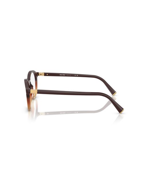 Miu Miu Black Mu 02Wv 24C1O1 Optical Frames Acetate Round Normal
