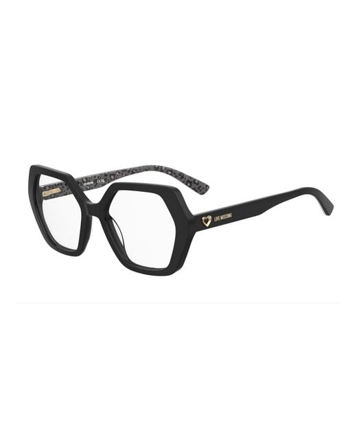 Moschino Black Mol689 807 Optical Frames Acetate Squared Normal